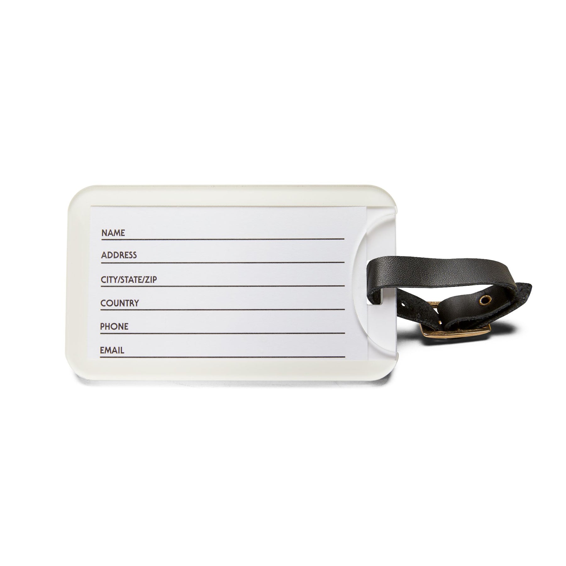 OES Luggage Tag - OES Star With Black Leather Strap - Bricks Masons