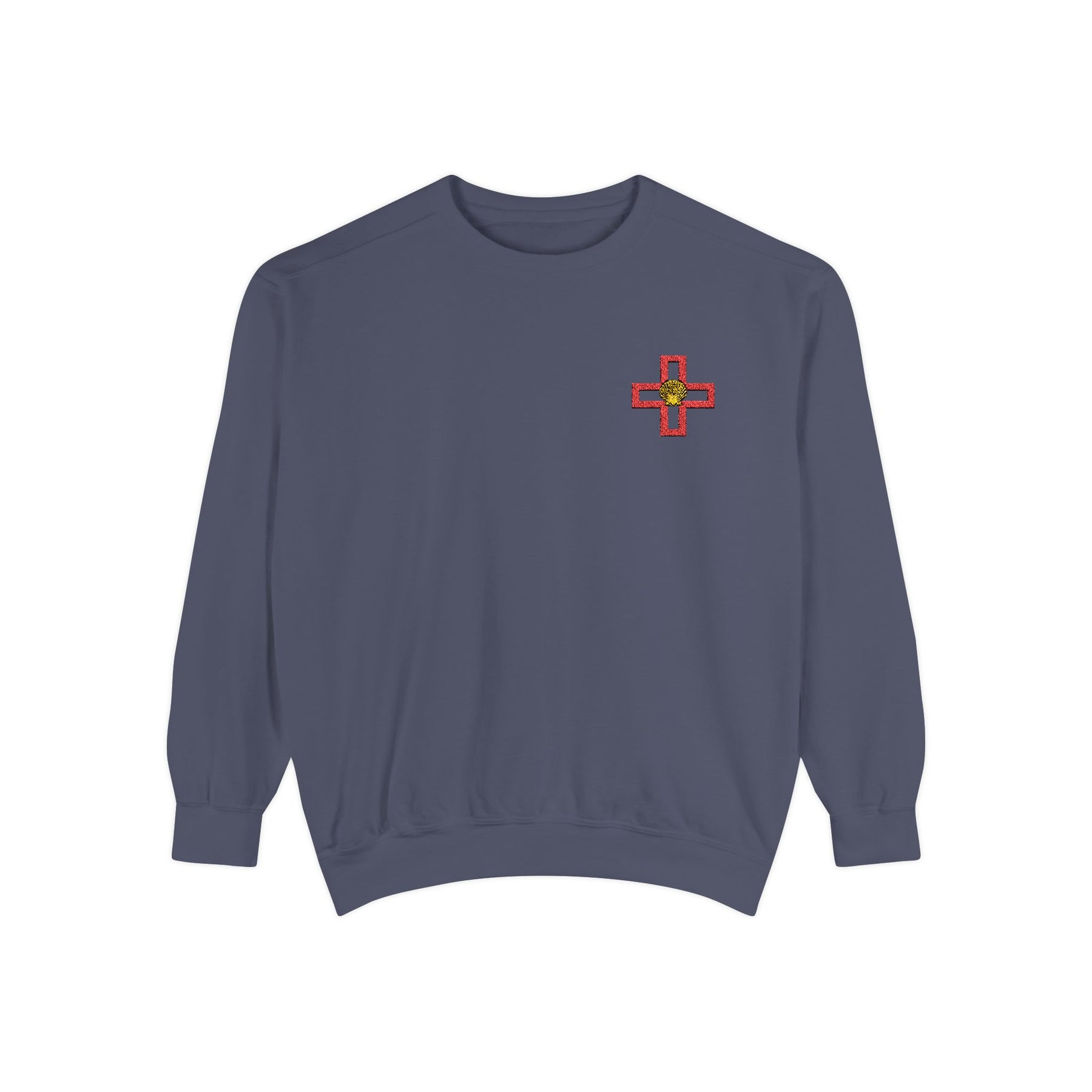 St. Thomas of Acon Sweatshirt - Embroidered Red Cross of Acon - Bricks Masons