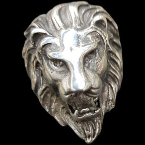 Leon Judah Rastafari Silver Ring 25 Gr 3.5 X 2 Cm Art 358 - Bricks Masons