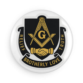 Master Mason Blue Lodge Magnet - Decorative Refrigerator - Bricks Masons