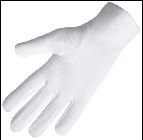 Past Grand Daughter Ruler Elks of the World Gloves - White Cotton - Bricks Masons