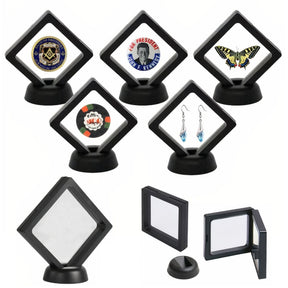 Masonic Coin Holder - 3D Floating Coin Display Black & White