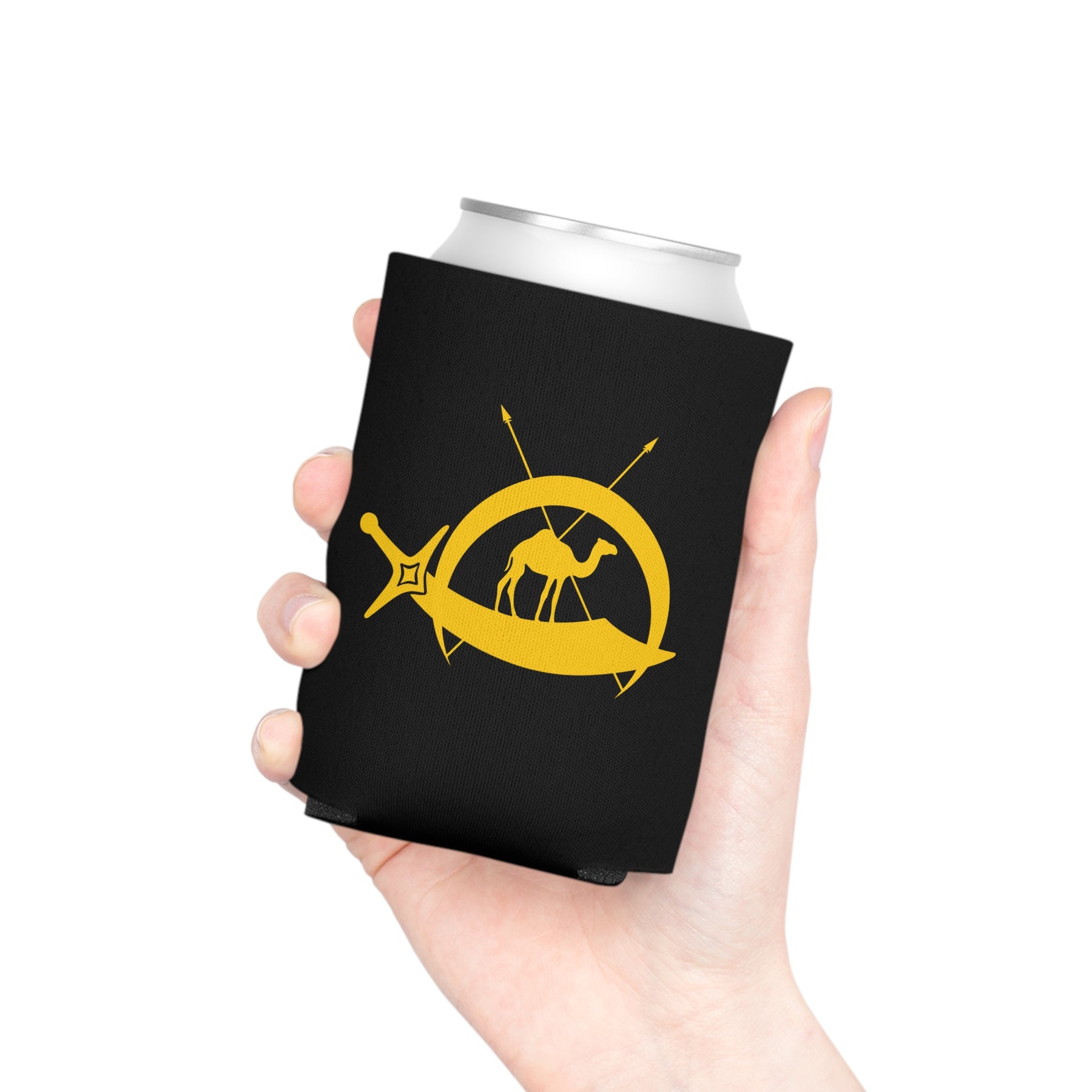 DOKO Can Cooler - Gold & Black With Polyester Exterior - Bricks Masons