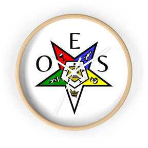 OES Clock - Colorful Star Emblem - Bricks Masons