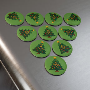 Master Mason Blue Lodge Refrigerator Magnet - Square & Compass G Christmas Magnet - Bricks Masons