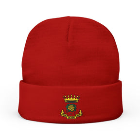 Rose of Seven Seals Beanie - Knit Embroidery Emblem - Bricks Masons