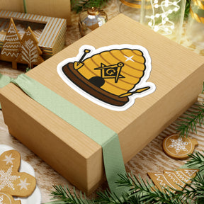 Master Mason Blue Lodge Sticker Decal - Kiss-Cut Beehive - Bricks Masons