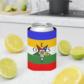 OES Can Cooler - Colorful Star With Polyester Exterior - Bricks Masons