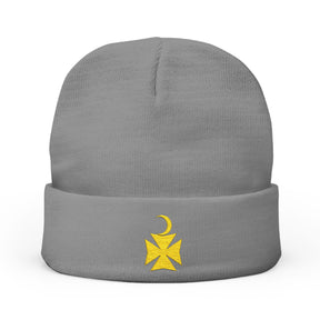 Knights of Constantinople Beanie - Knit Embroidery Various Colors - Bricks Masons