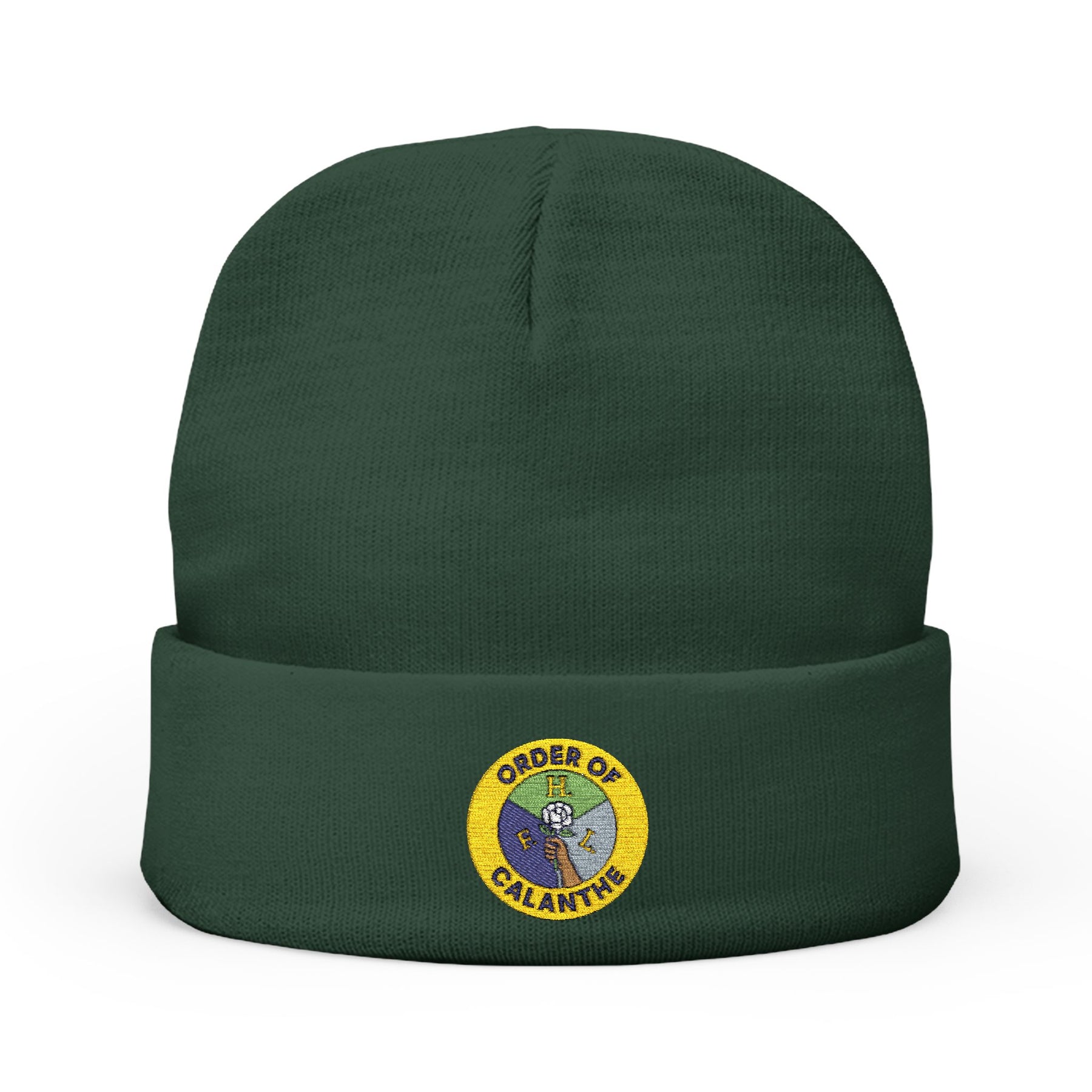 Order of Calanthe Beanie - Knit Embroidery Emblem - Bricks Masons