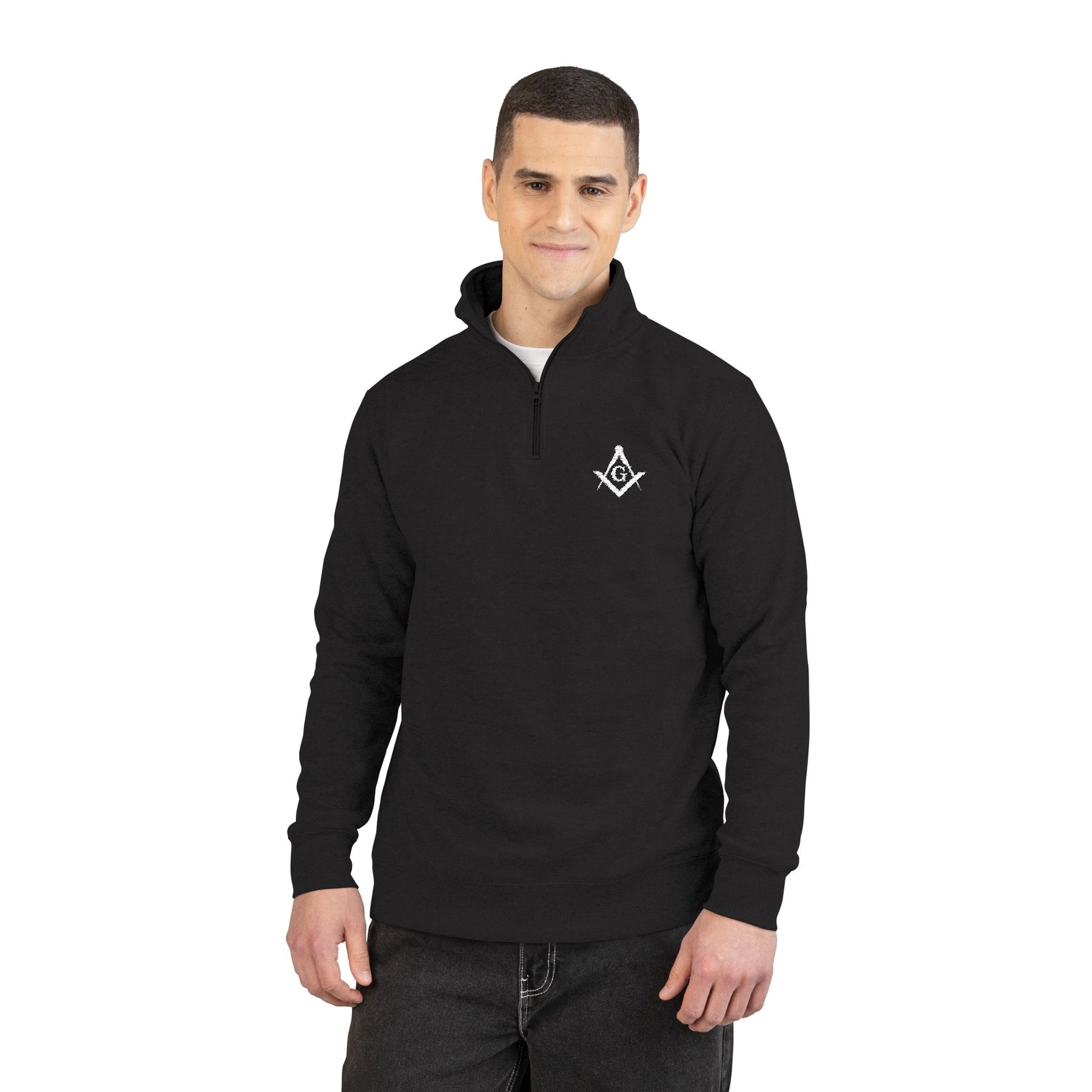 Master Mason Blue Lodge Sweatshirt - Embroidered Square & Compass G - Bricks Masons