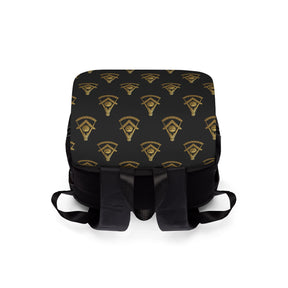 Past Master Blue Lodge Backpack - Gold Square & Compass With Sun - Bricks Masons