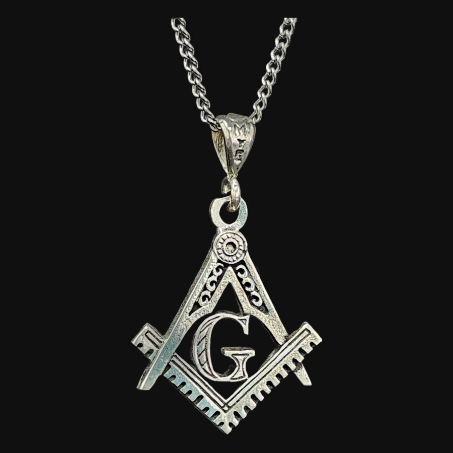 Masonic Fellow Craft Degree Pendant in 925 Silver 2.5 cm 4.5 gr Art 53 - Bricks Masons