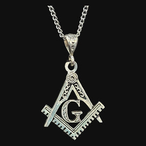 Masonic Fellow Craft Degree Pendant in 925 Silver 2.5 cm 4.5 gr Art 53 - Bricks Masons