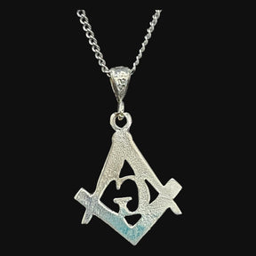 Masonic Fellow Craft Degree Pendant in 925 Silver 2.5 cm 4.5 gr Art 53 - Bricks Masons