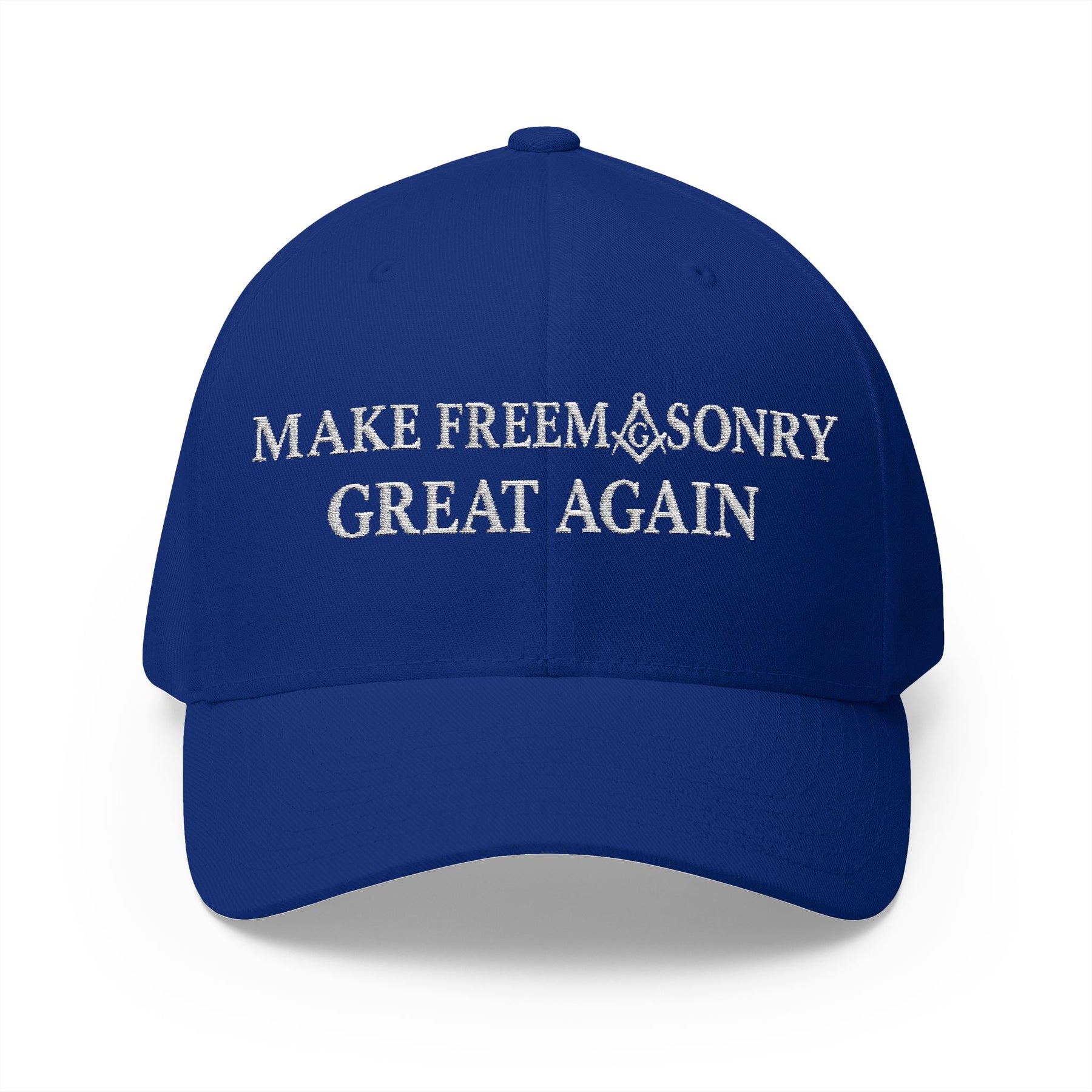 Master Mason Blue Lodge Baseball Cap - Embroidered Make Freemasonry Great Again - Bricks Masons