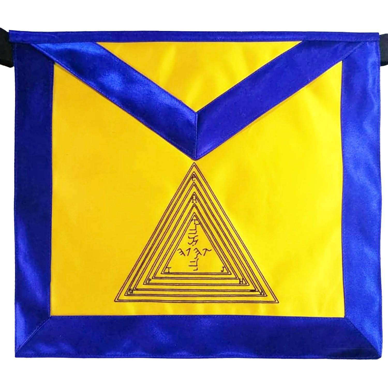 12th Degree Scottish Rite Apron - Yellow with Blue Borders