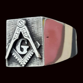 Masonic Master Degree Silver Ring 1.5 cm Art 56 - Bricks Masons