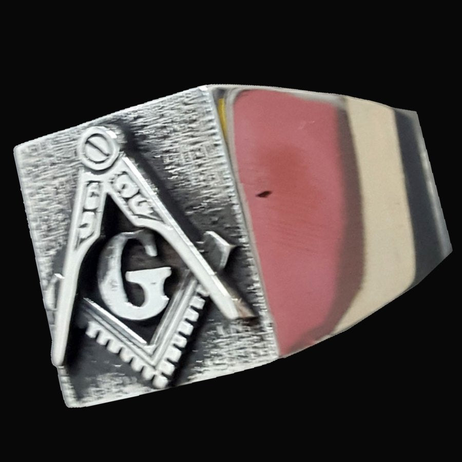 Masonic Master Degree Silver Ring 1.5 cm Art 56 - Bricks Masons