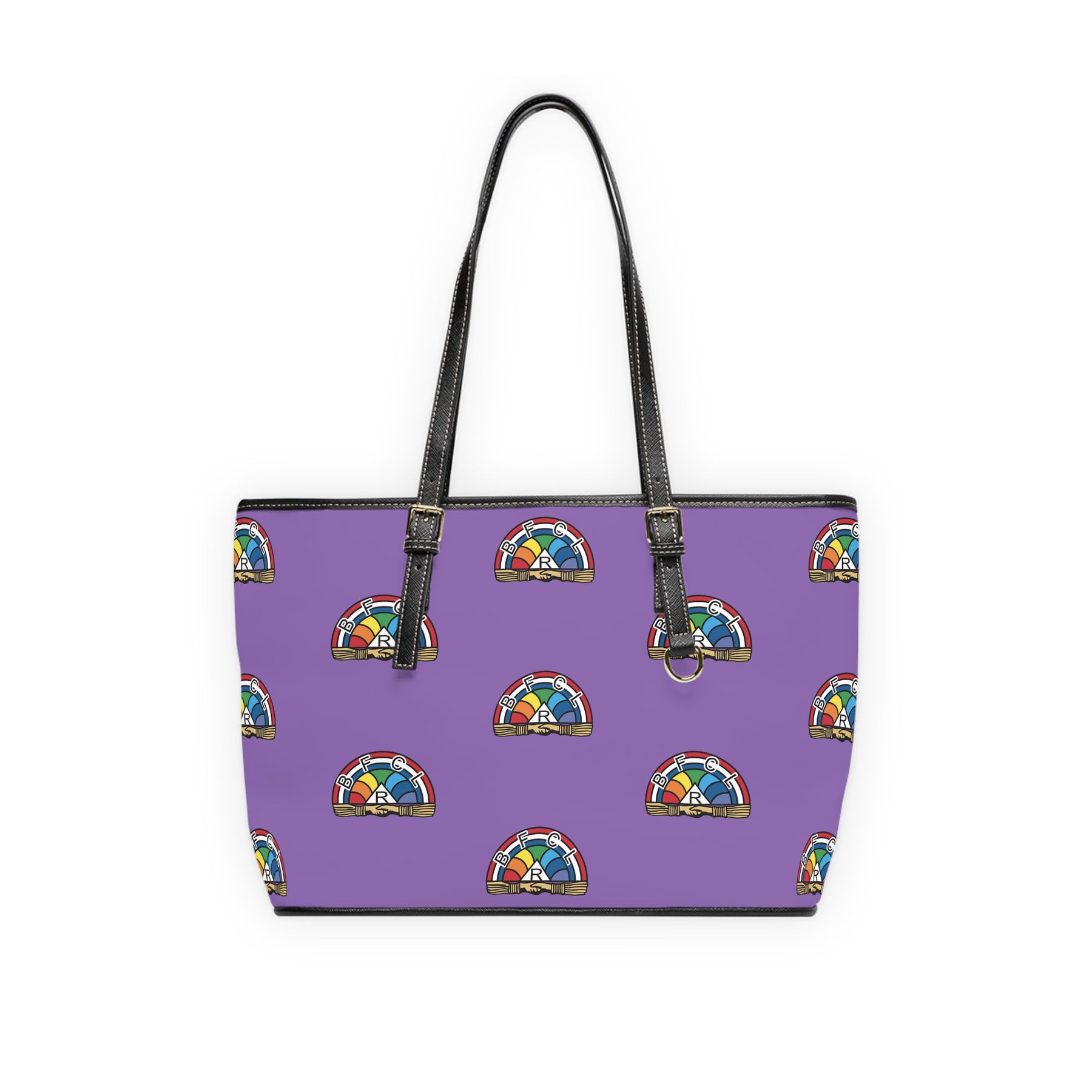 International Order of The Rainbow For Girls Handbag - Purple PU Leather - Bricks Masons