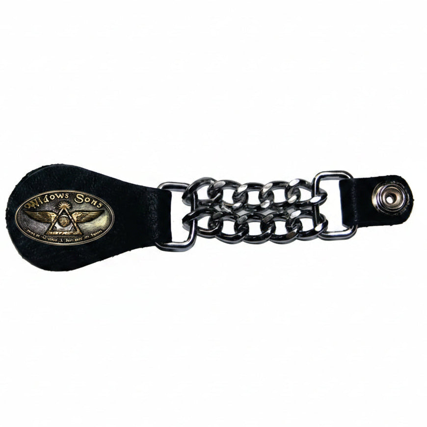 Widows Sons Vest Extender - Eye of Providence Set of 2, 5 inch Double Curb Chain - Bricks Masons