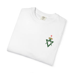 Allied Masonic Degrees T-Shirt - Cotton Garment-Dyed Tee Various Colors - Bricks Masons