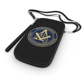 International Masons Passport Wallet - Free & Accepted Masons With Shoulder & Wrist Strap - Bricks Masons