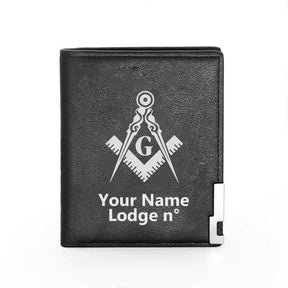 Master Mason Blue Lodge Wallet - Black & Brown