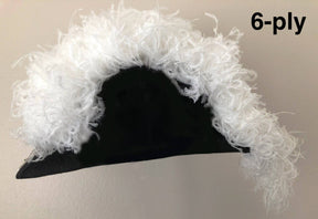 Past Commander Knights Templar Commandery Chapeau - All White Plumes