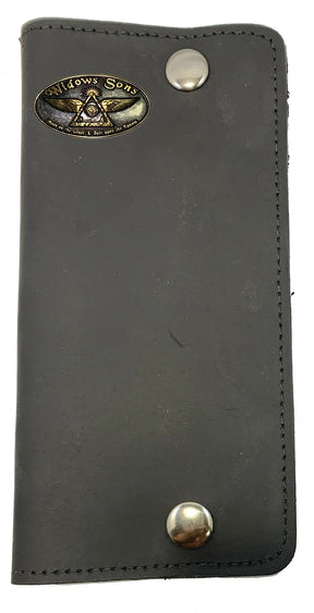 Widows Sons Wallet - Long Black Color with Chain - Bricks Masons