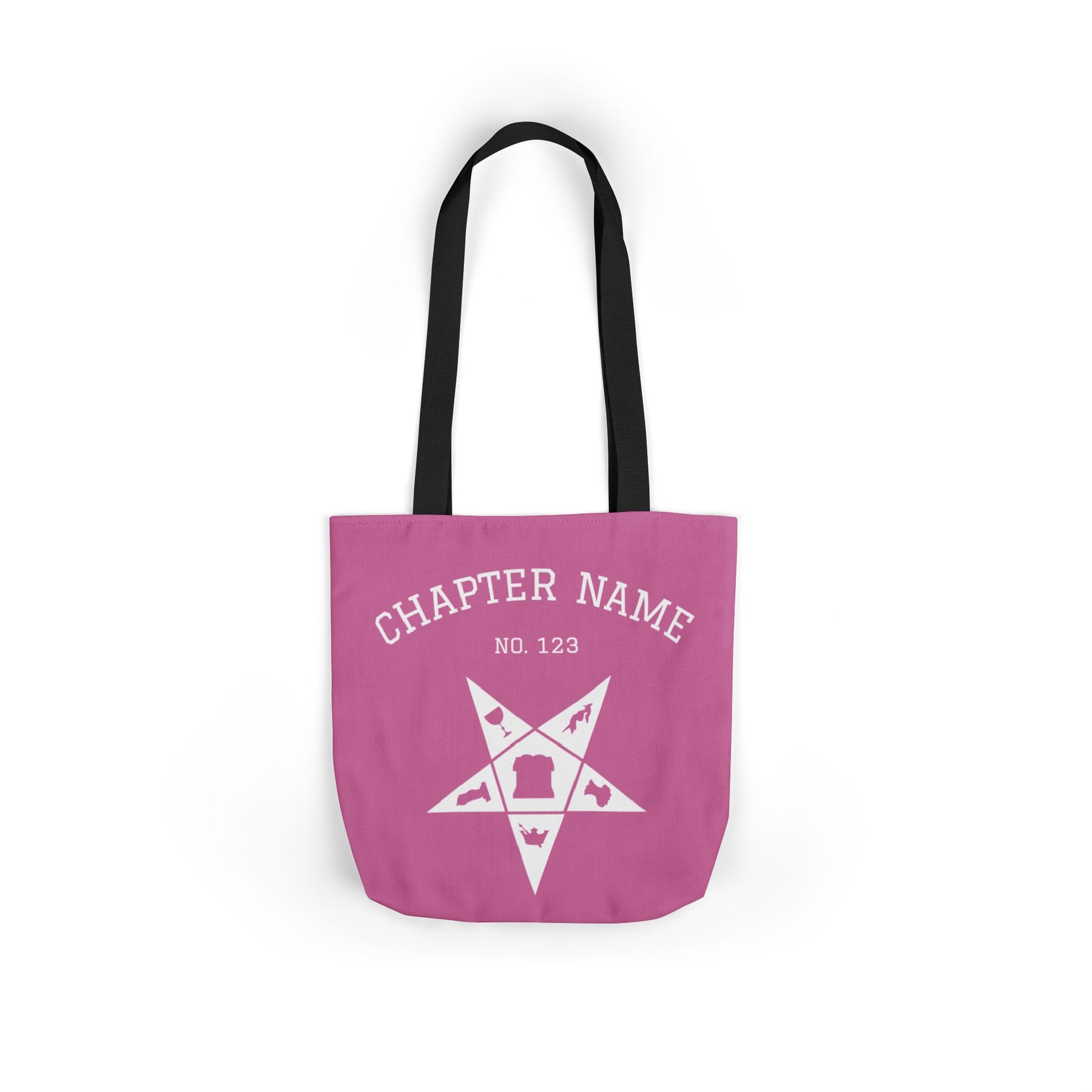 OES Tote Bag - Pink Polyester Custsomizable - Bricks Masons
