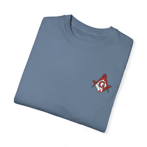 Master Mason Blue Lodge Canada Jurisdiction T-Shirt - Garment-Dyed Tee Various Colors - Bricks Masons