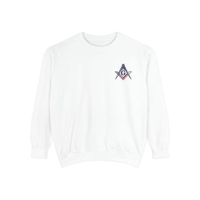 Master Mason Blue Lodge Sweatshirt - Square & Compass with G US Flag - Bricks Masons
