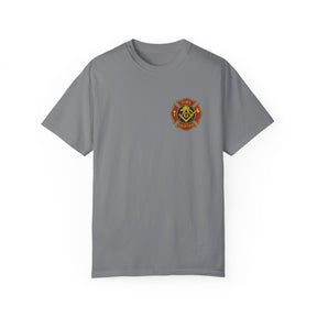 Master Mason Blue Lodge T-Shirt - Firefighter Mason Garment-Dyed Tee - Bricks Masons