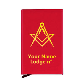 Master Mason Blue Lodge Credit Card Holder - Various Colors - Bricks Masons