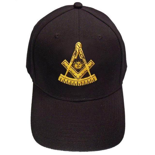 Past Master Blue Lodge Baseball Cap - Black Cotton