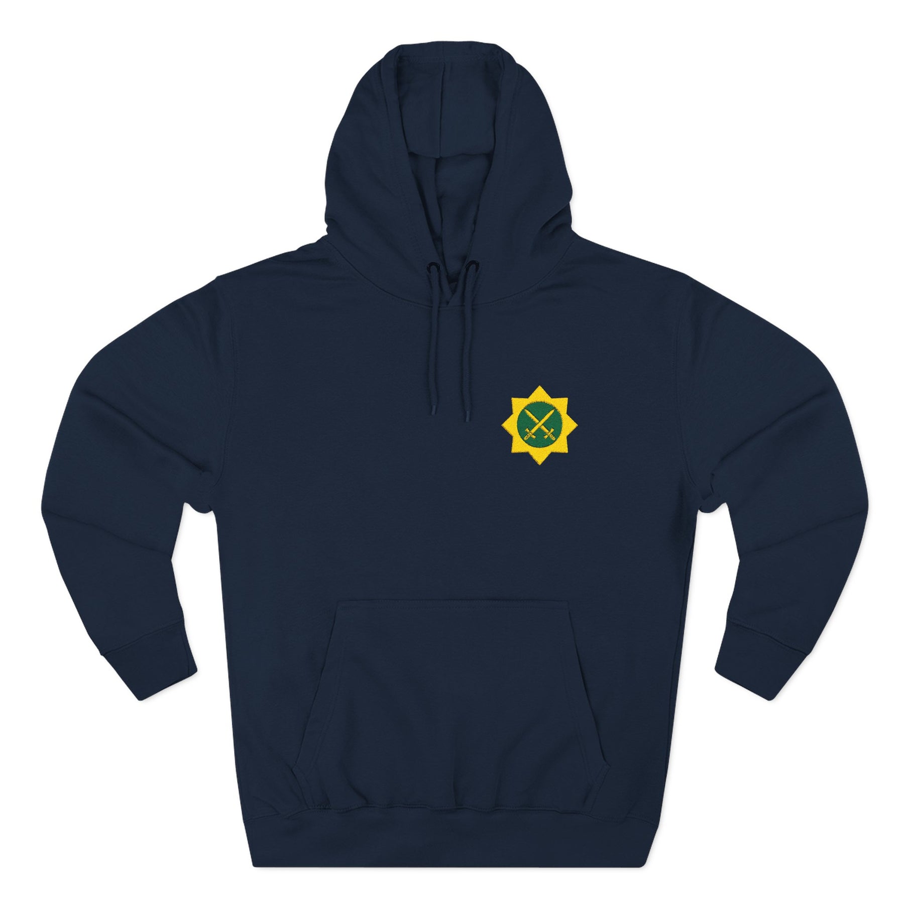 Red Cross of Babylone Hoodie - Embroidered Signature Detail - Bricks Masons