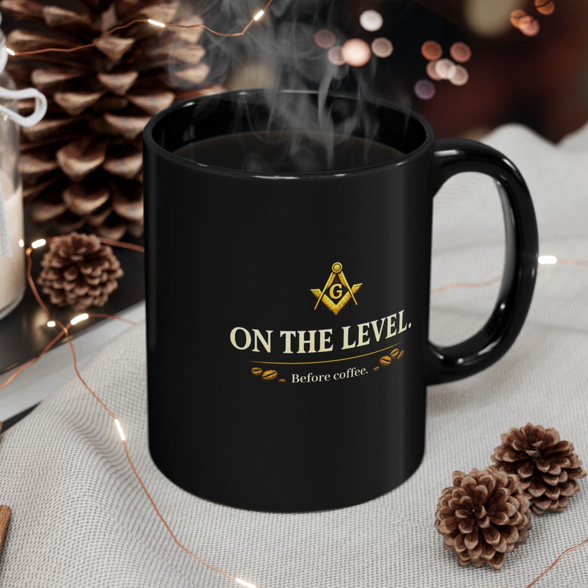 11oz Black Mug - Bricks Masons