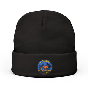 Queen of the South Beanie - Knit Embroidery Emblem - Bricks Masons