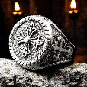 Templar Cross Ring in Silver 1.8 cm 12 g Art 733 - Bricks Masons