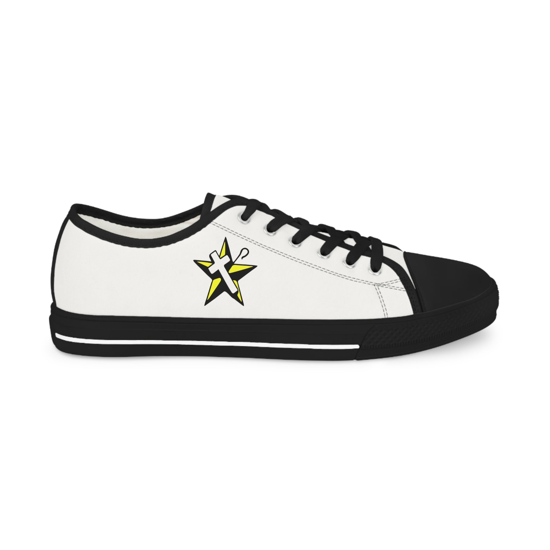 The Order of the White Shrine of Jerusalem Sneaker - Low Top Sneaker Black & White - Bricks Masons