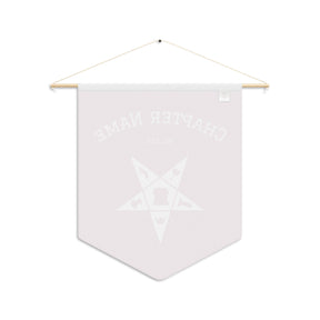 OES Pennant - Pink & White Star With Personalization - Bricks Masons