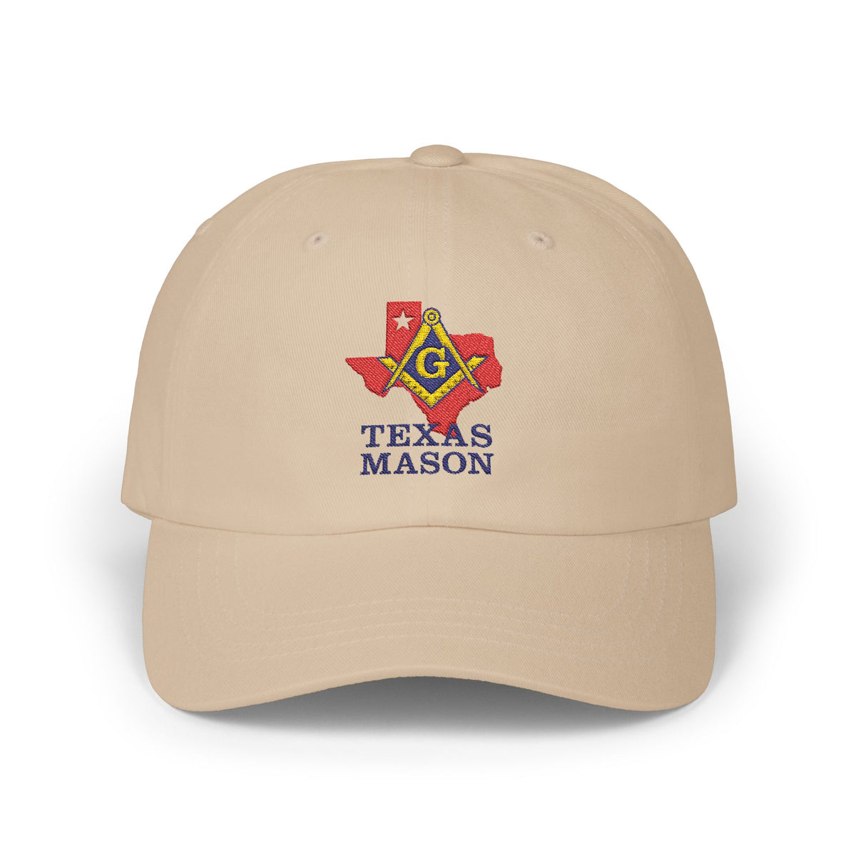 Master Mason Blue Lodge Baseball Cap - Embroidered Texas Mason Dad Cap - Bricks Masons