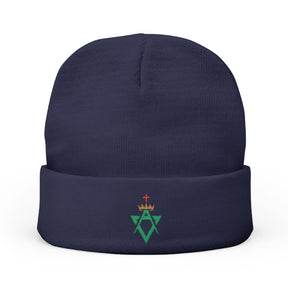 Allied Masonic Degrees Beanie - Knit Embroidery Various Colors - Bricks Masons