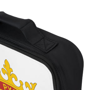 PYCH Lunch Bag - White Fully Insulated Zipper Closure - Bricks Masons