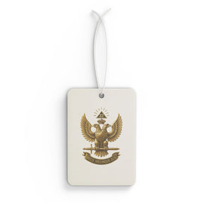 33rd Degree Scottish Rite Car Air Freshener - Double Headed Eagle & Crown Design - Bricks Masons