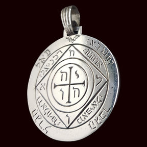 Wiccan Pendant Fifth Pentacle consecrated to Saturn Silver 3 cm 13 g 3 cm 44 Seals of Solomon Art 794 - Bricks Masons