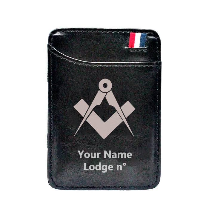 Master Mason Blue Lodge Wallet - Black & Brown