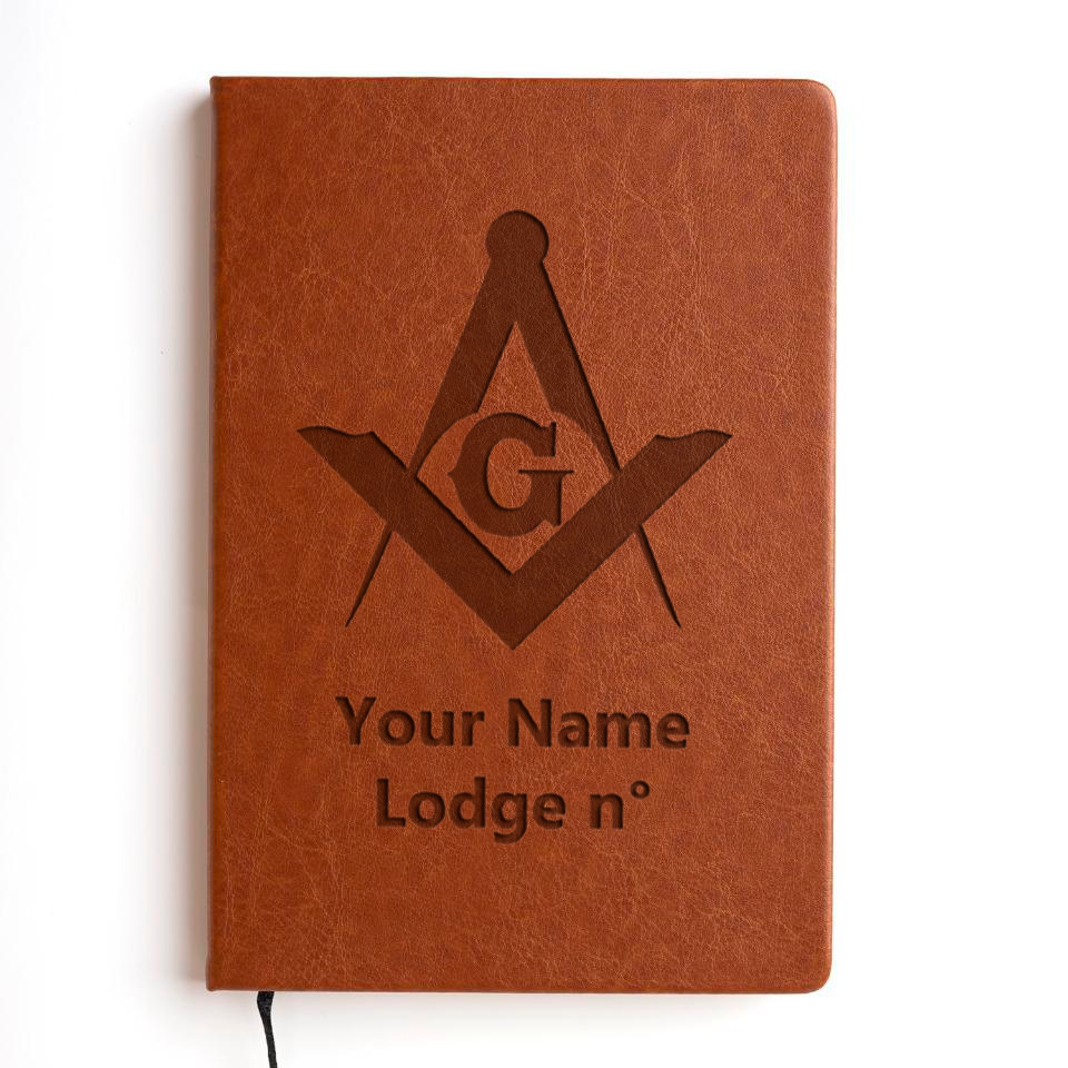 Master Mason Blue Lodge Journal - Brown Faux Leather