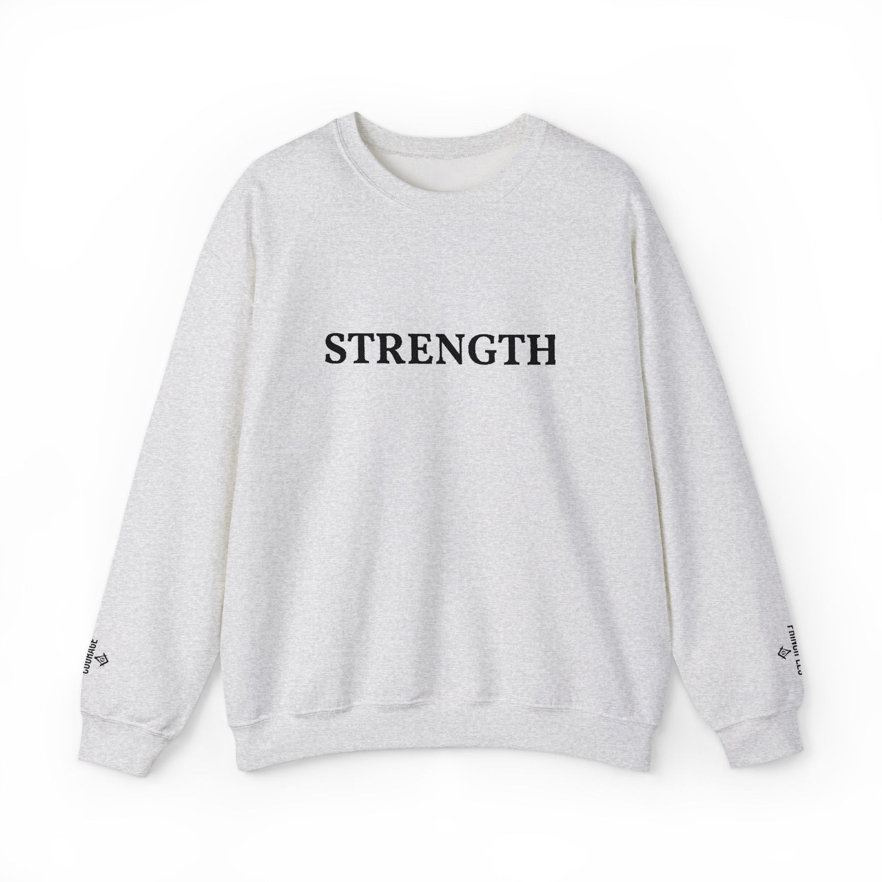 Master Mason Blue Lodge Sweatshirt -  Strength Front & Sleeves Embroidery - Bricks Masons